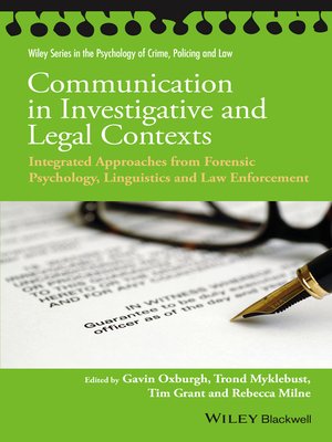 cover image of Communication in Investigative and Legal Contexts